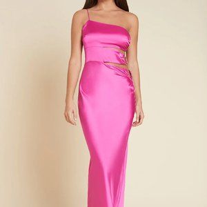 Runaway The Label Sawyer Maxi Dress Orchid Pink - Size S